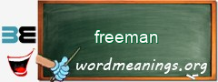 WordMeaning blackboard for freeman